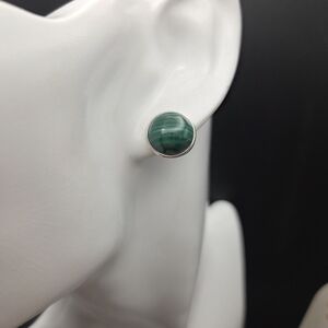 Malachite Sterling Silver Stud Earrings